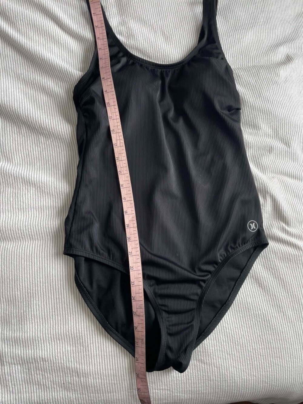 Hurley Ribbed Scoop Back One Piece Black Medium - Picture 7 of 10